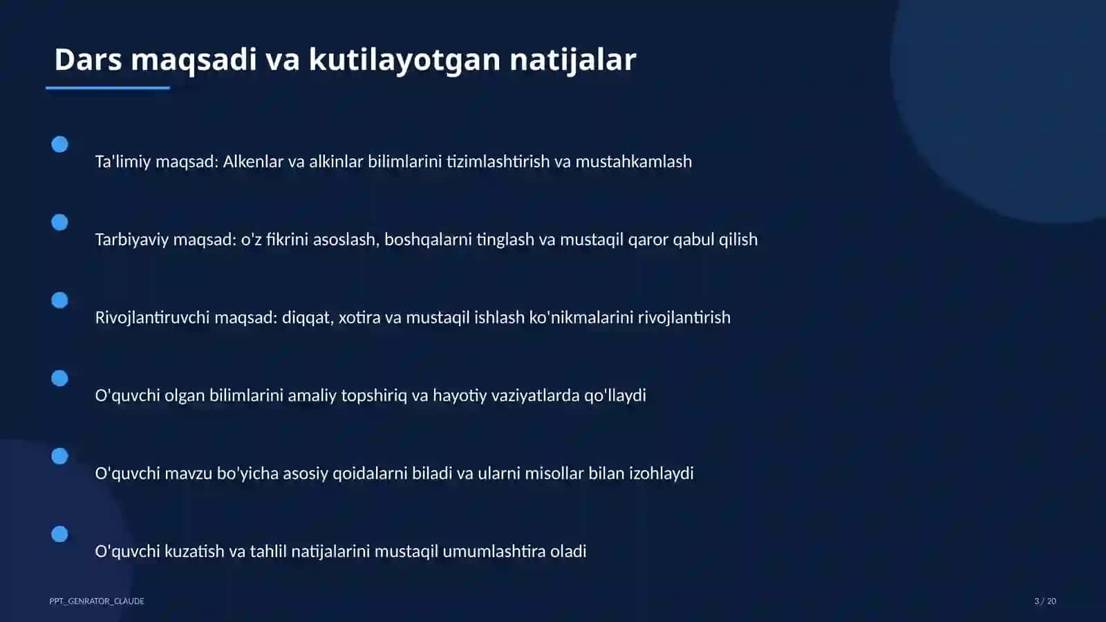 Alkenlar va alkinlar (10-sinf) 3