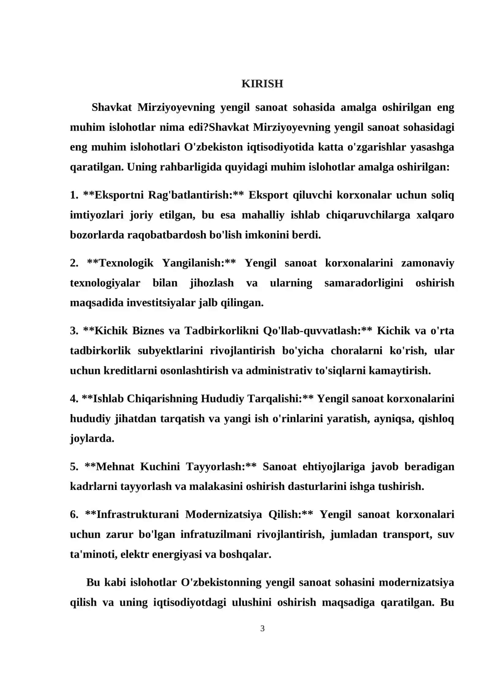"Fargʻona viloyati Oltiariq tumanida surp assortimentidagi to‘qima ishlab chiqarish korxonasini loyihalash" 3