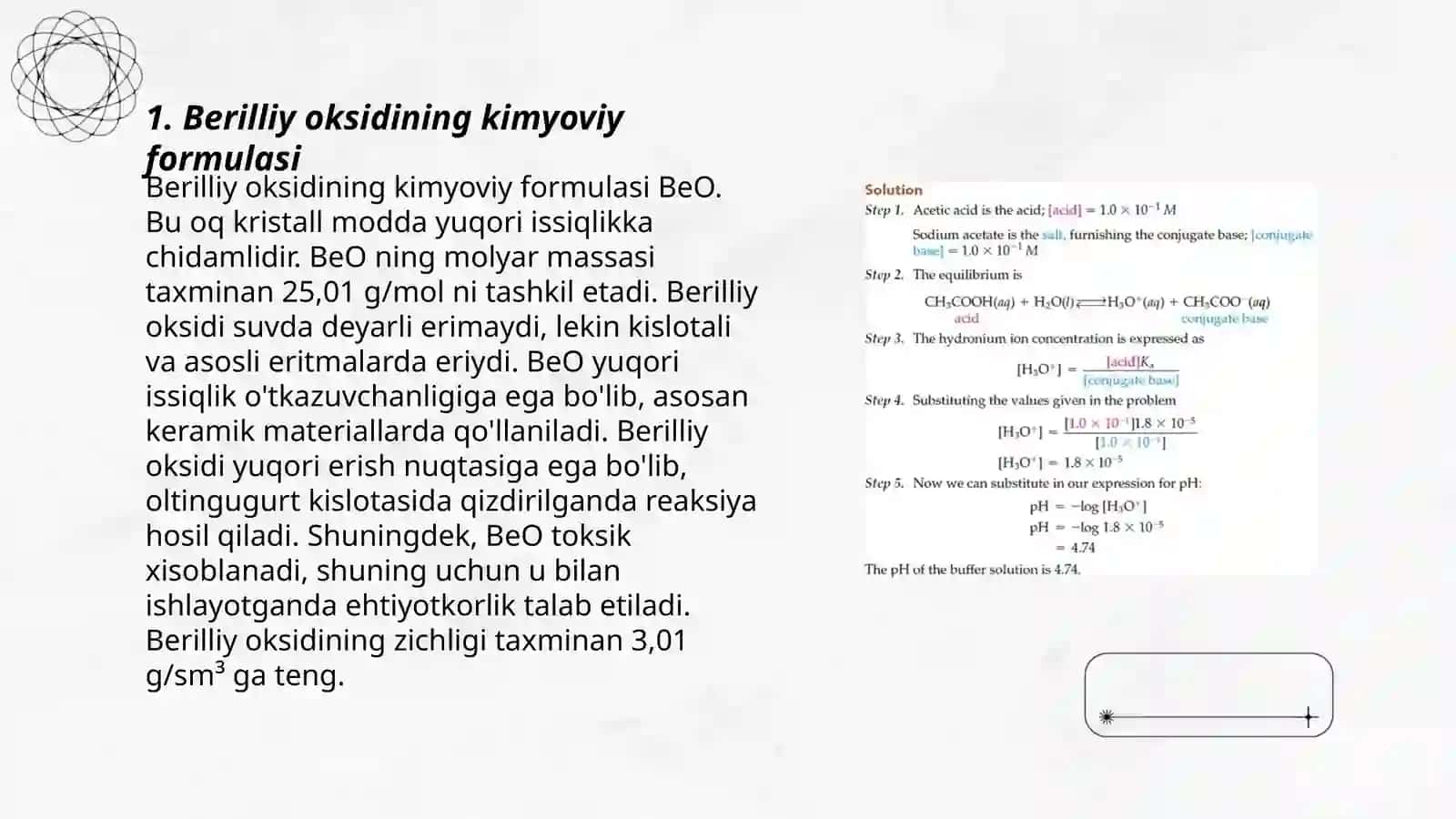 Berilliy oksidi va gidroksidi xossalari 3