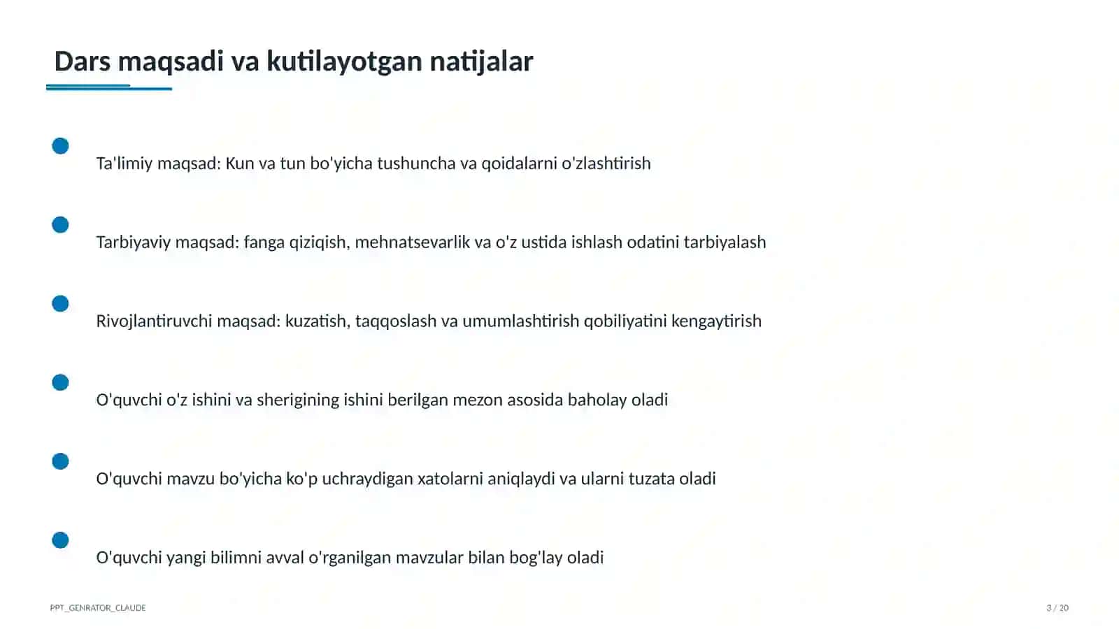 Kun va tun (1-sinf) 3
