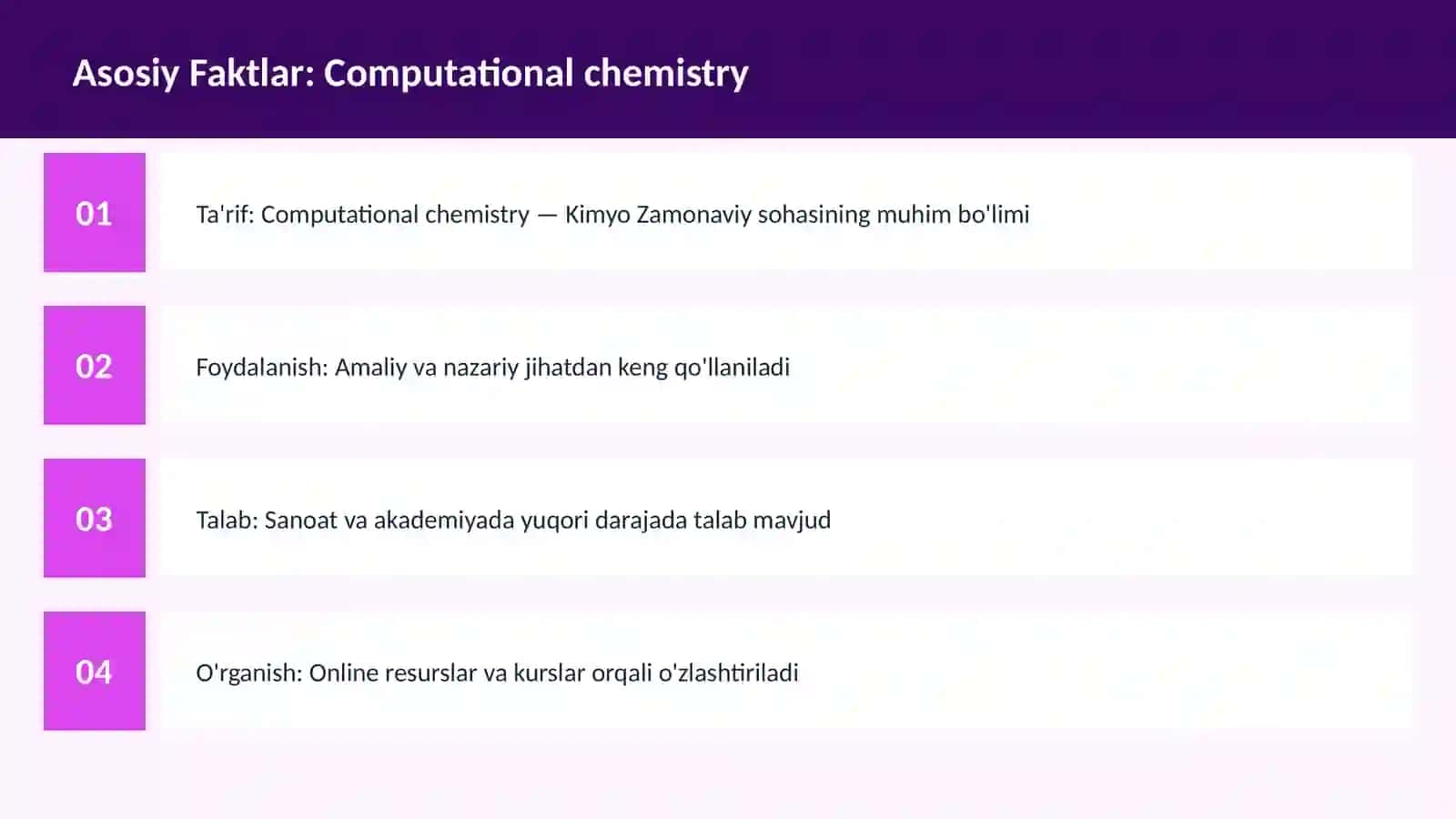 Computational chemistry 3