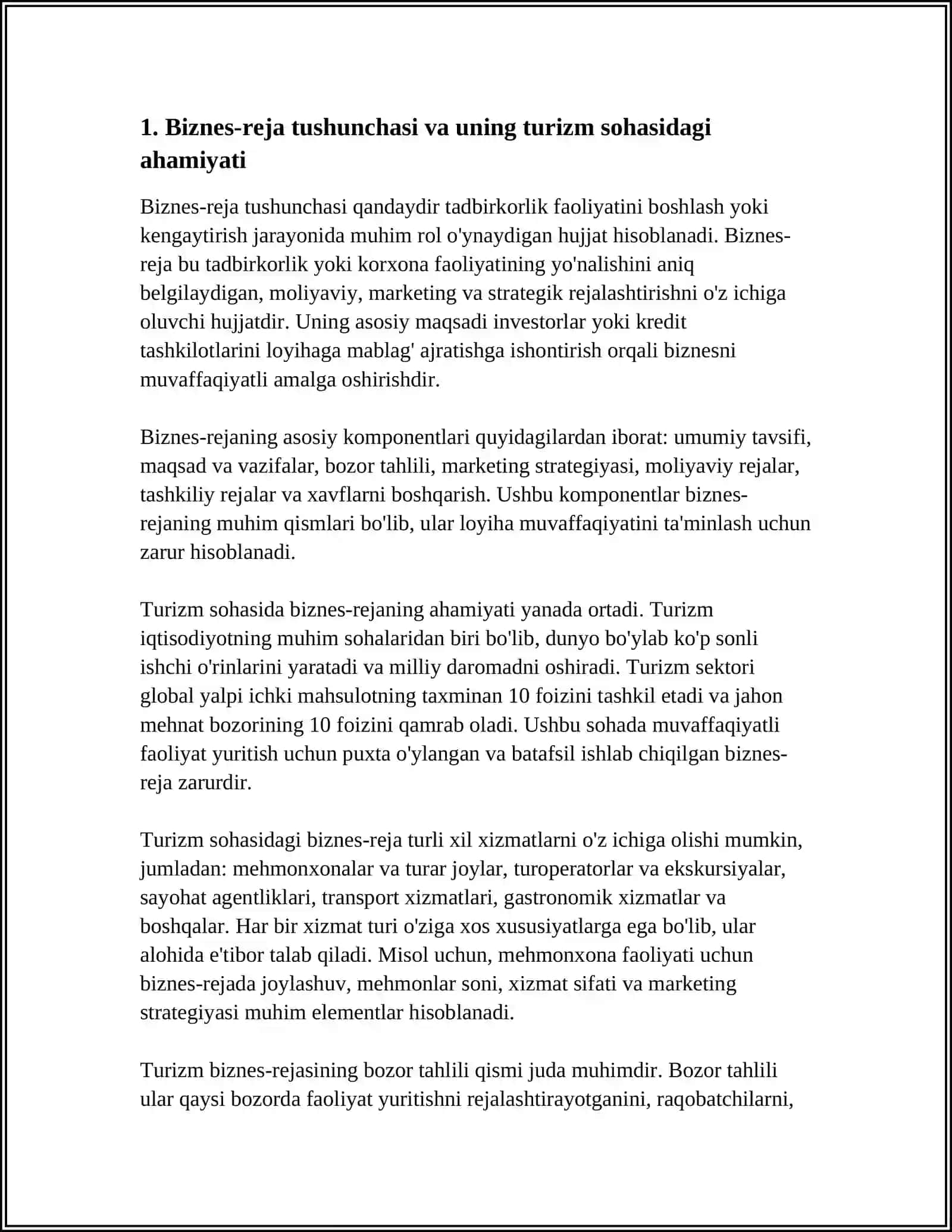 TURIZMDA BIZNES-REJA TUZISH ASOSLARI 3