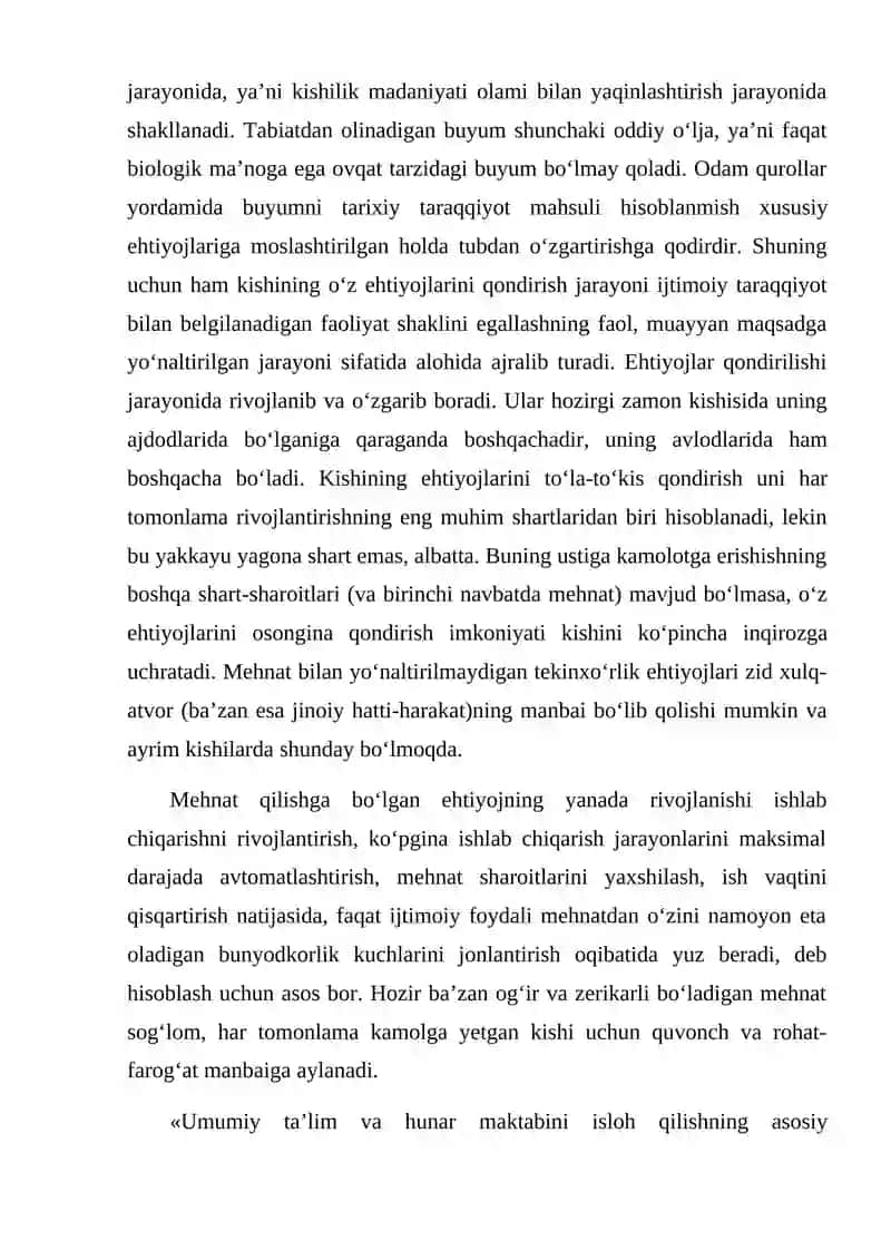 Faoliyat va motivlar, faoliyatning asosiy turlari 3