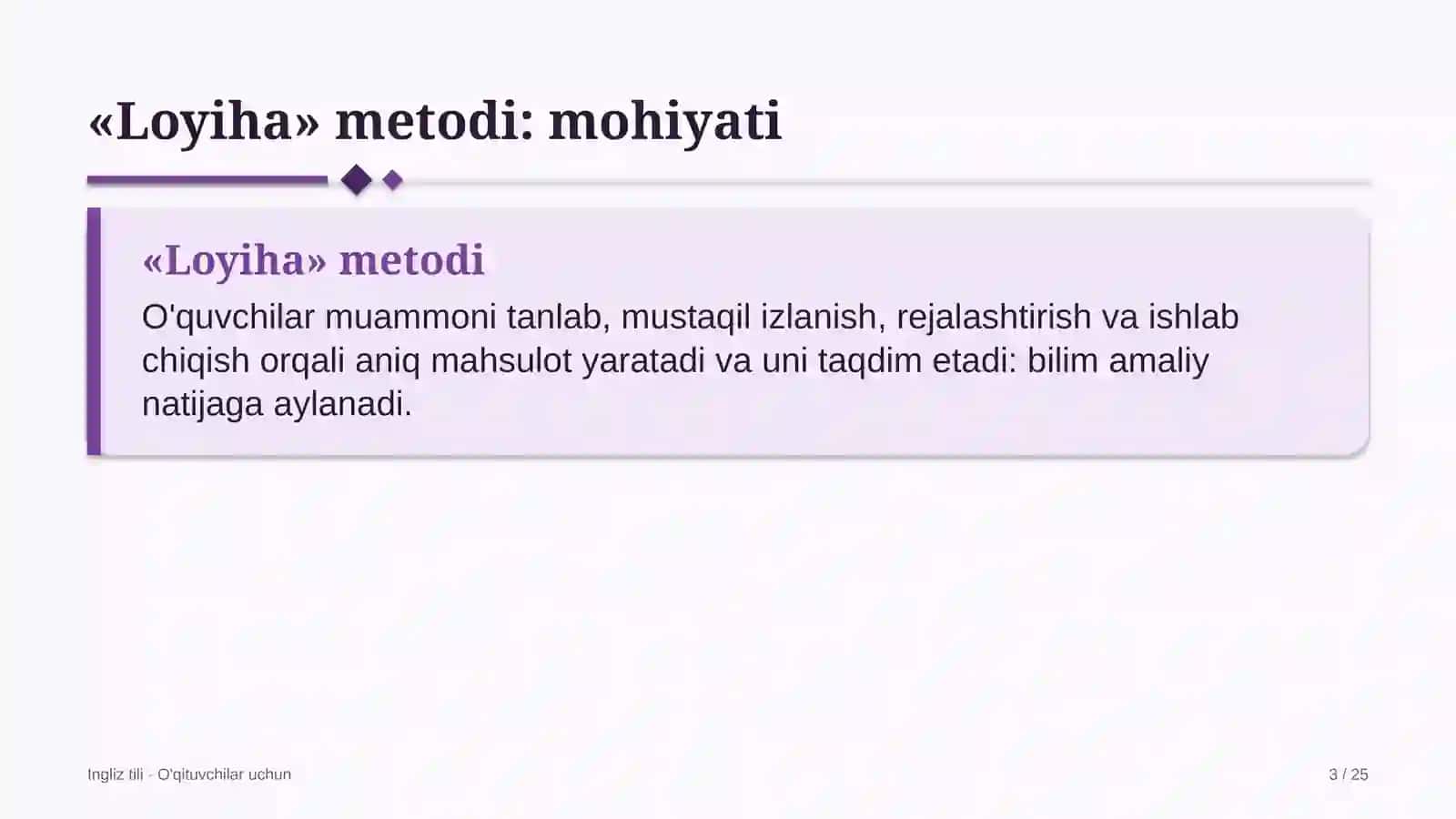 ingliz tili darslarida loyiha metodidan foydalanish 6705 3