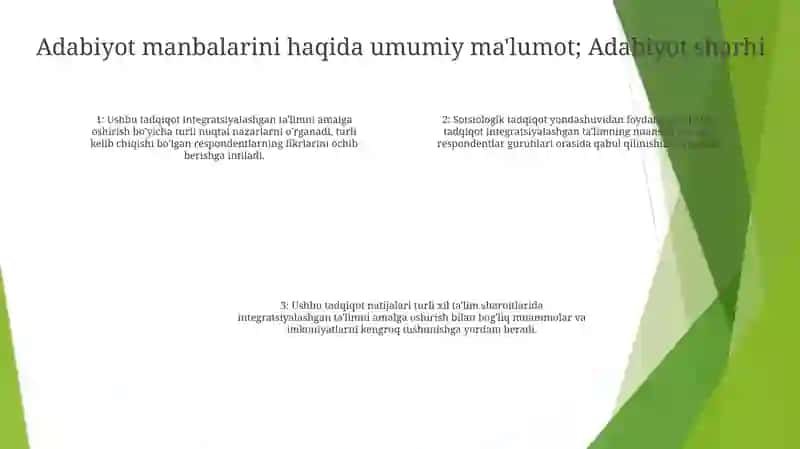 Integratsiyalashgan Ta'limni Amaliyotga Tadbiq Etish Bo'Yicha Turli Guruhlarga Mansub Respondentlarning Fikrlarini Aniqlashga Qaratilgan Sotsiologik Tadqiqotlar 3