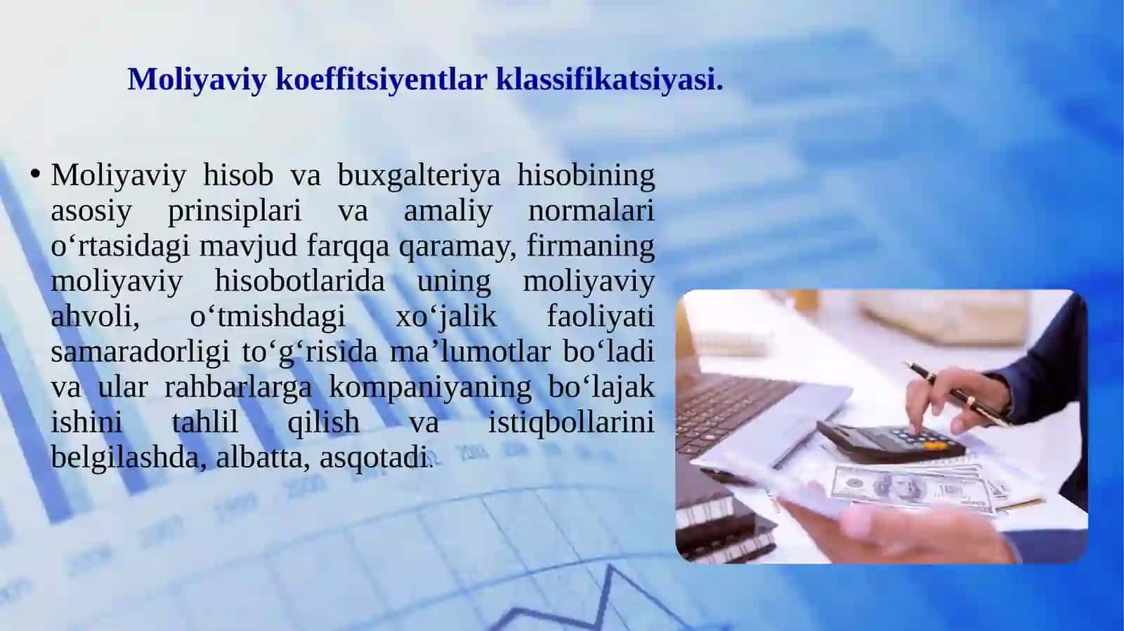 MOLIYAVIY HISOBOTLARDA MOLIYAVIY KOEFFITSIENTLARDAN FOYDALANISH 3