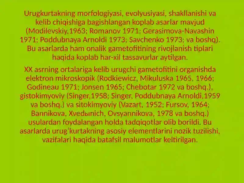 Urug'kurtakturlari 3