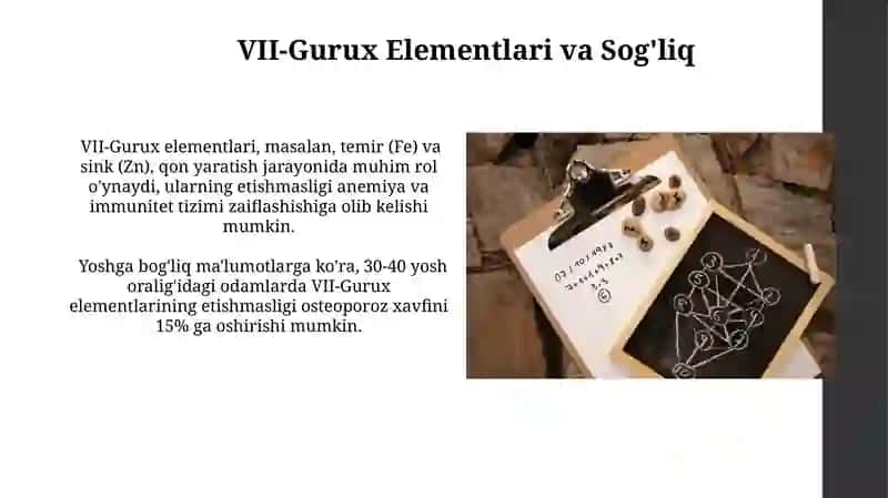 VII-Gurux Elementlari va Atrof-muhit 3