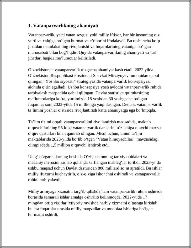 VATAN VA VATANPARVARLIK TURKUMIGA TARBIYAVIY TADBIRLAR 3