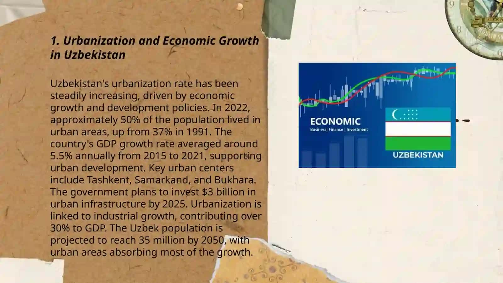 The role of cities in the development of the economy of Uzbekistan 3