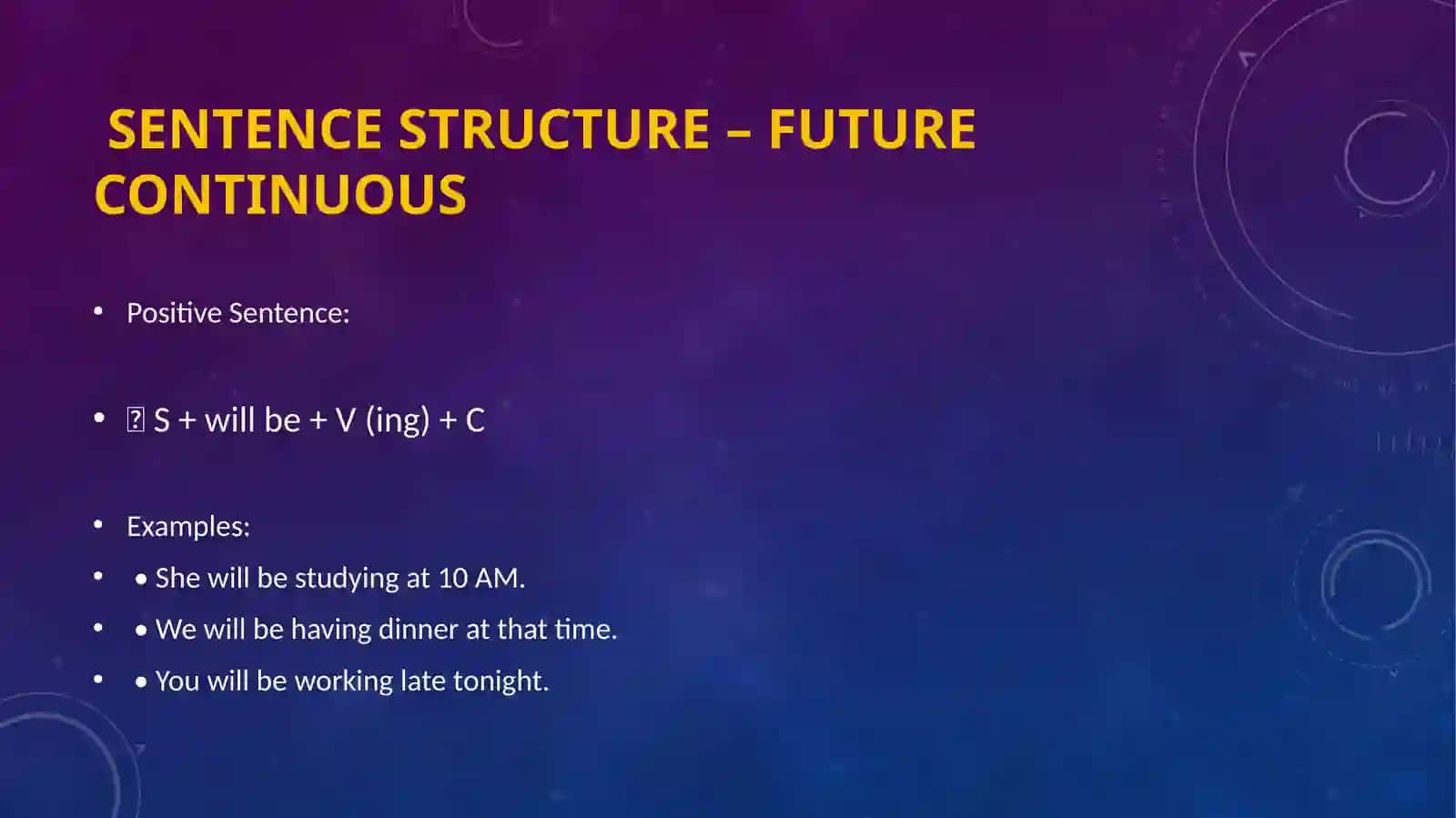 Future Continuous Tense 3