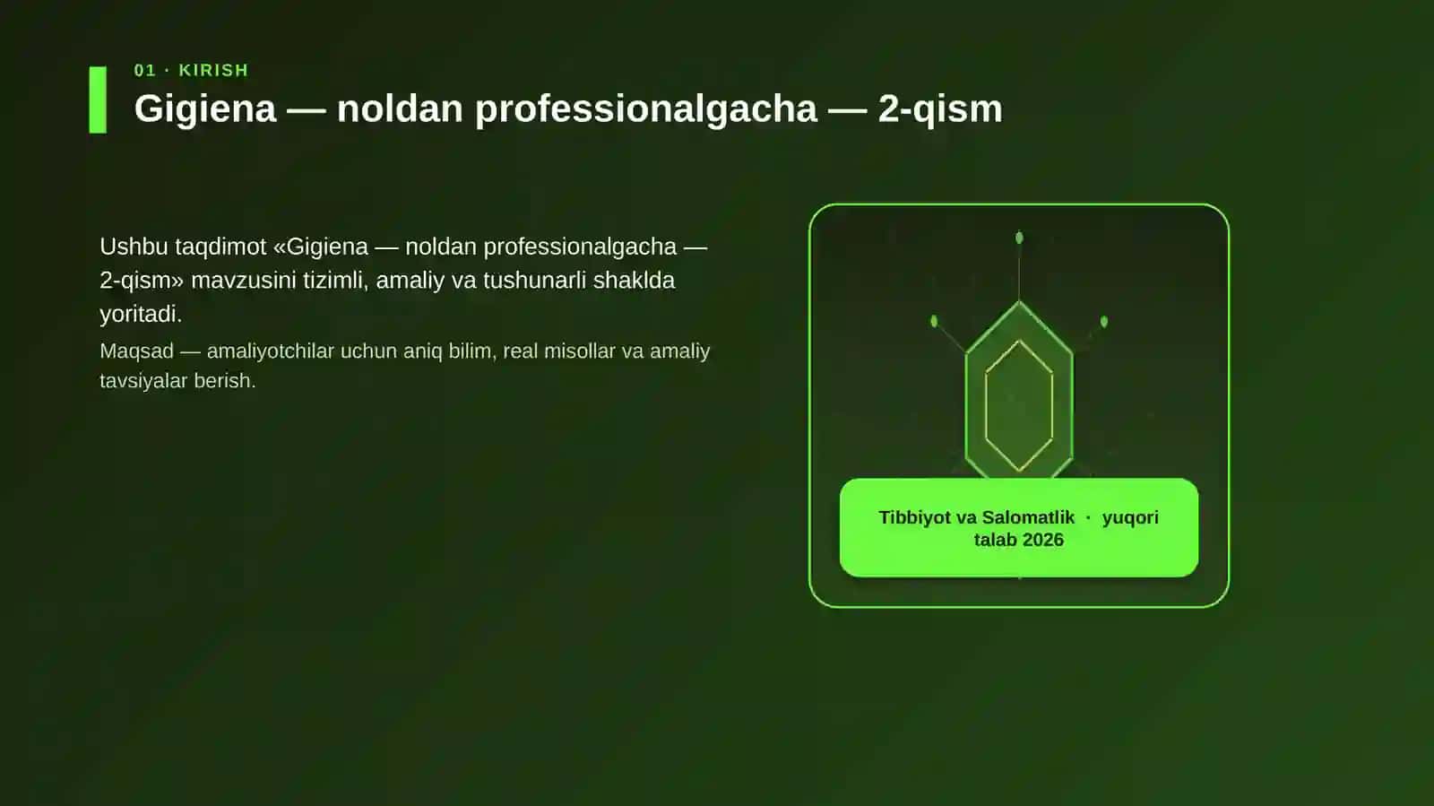 Gigiena — noldan professionalgacha — 2-qism 3