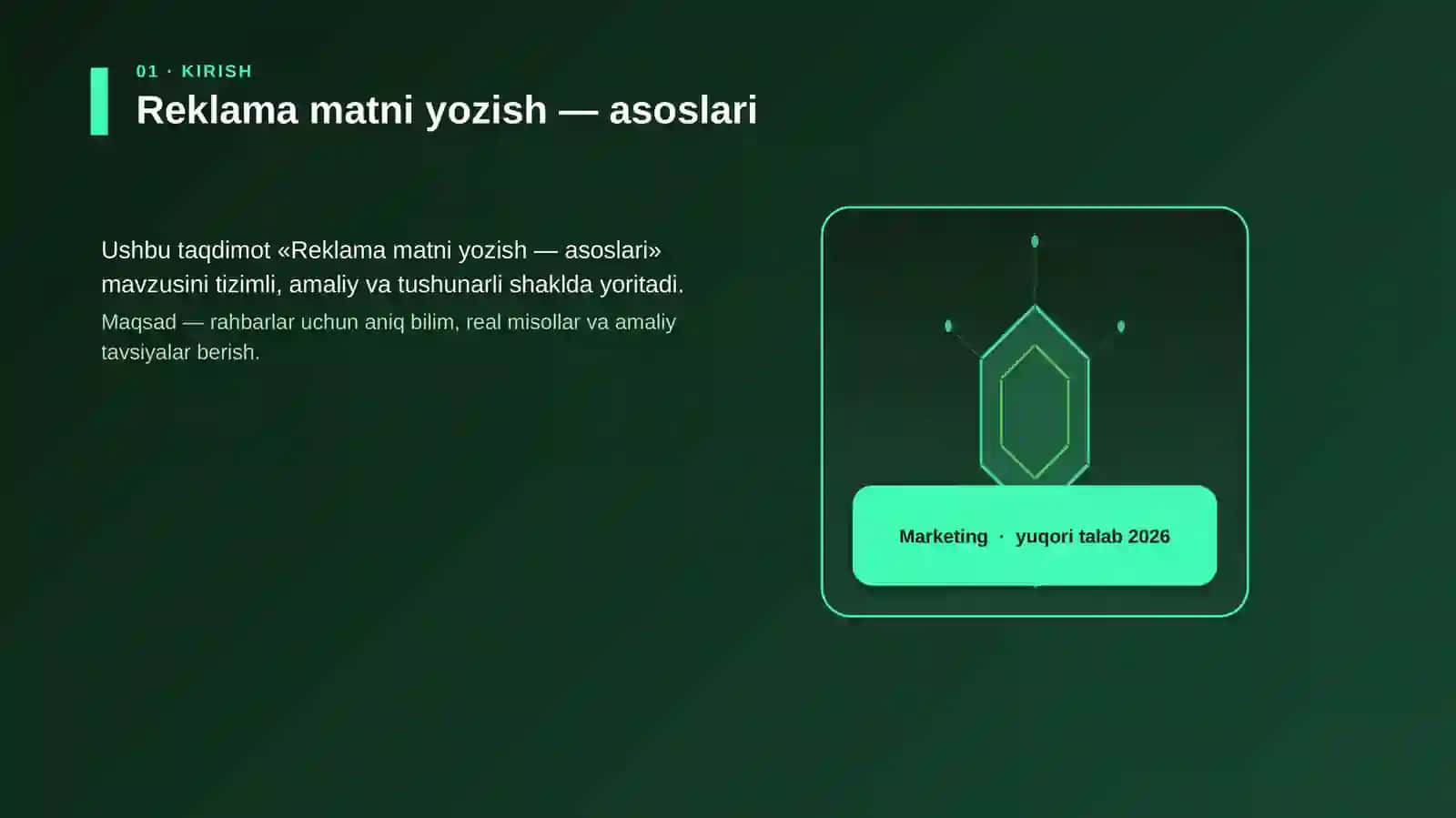 Reklama matni yozish — asoslari 3