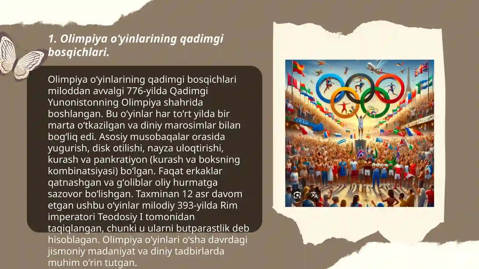 Olimpiya oʻyinlari tarixi.Rivojlanish tarixi 3