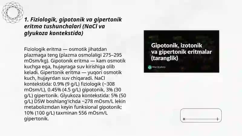 Osh tuzi va glyukozaning fiziologik,gipotonik, gipertonik eritmalarini tayyorlash 3