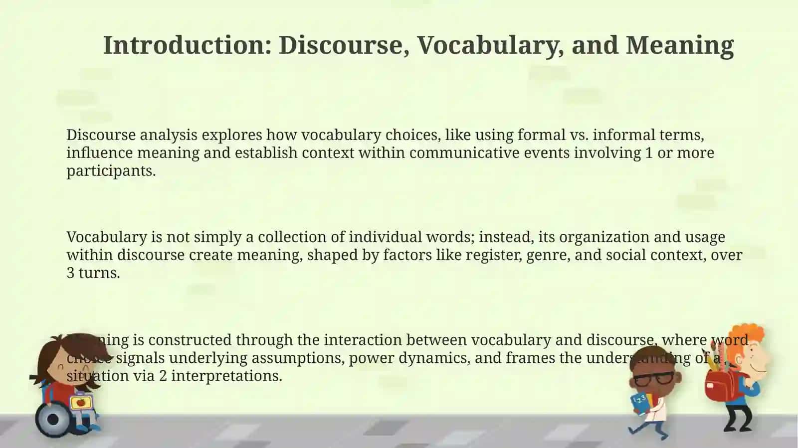 Discourse analysis andvocabulary 3