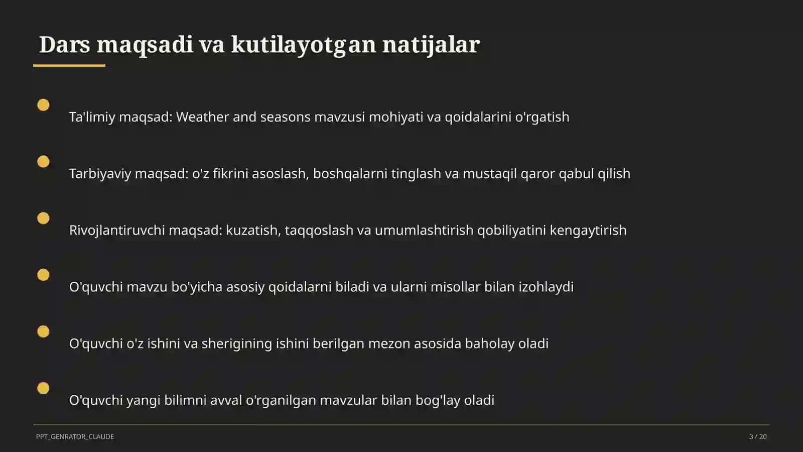 Weather and seasons (4-sinf) 3