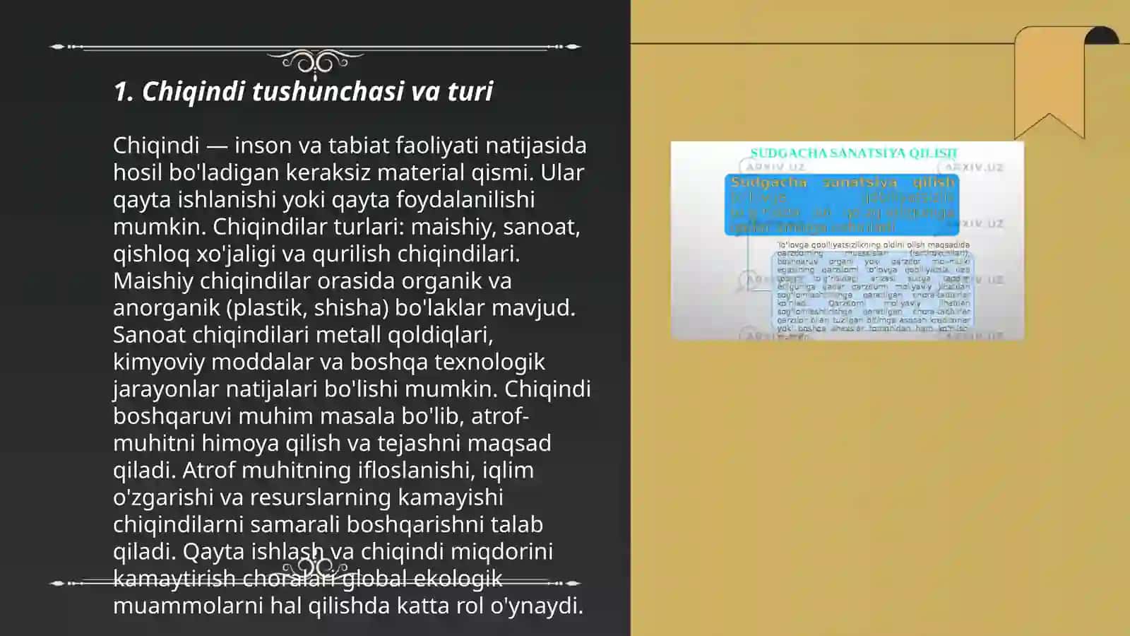 Chiqindilarni huquqiy tartibga solish 3