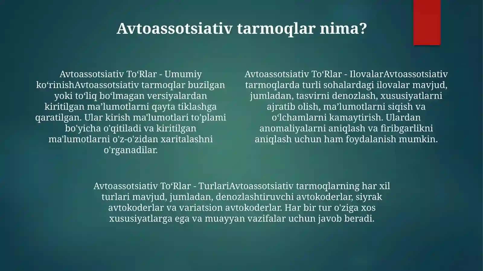 Avtoassotsiativ ToʻRlar 3