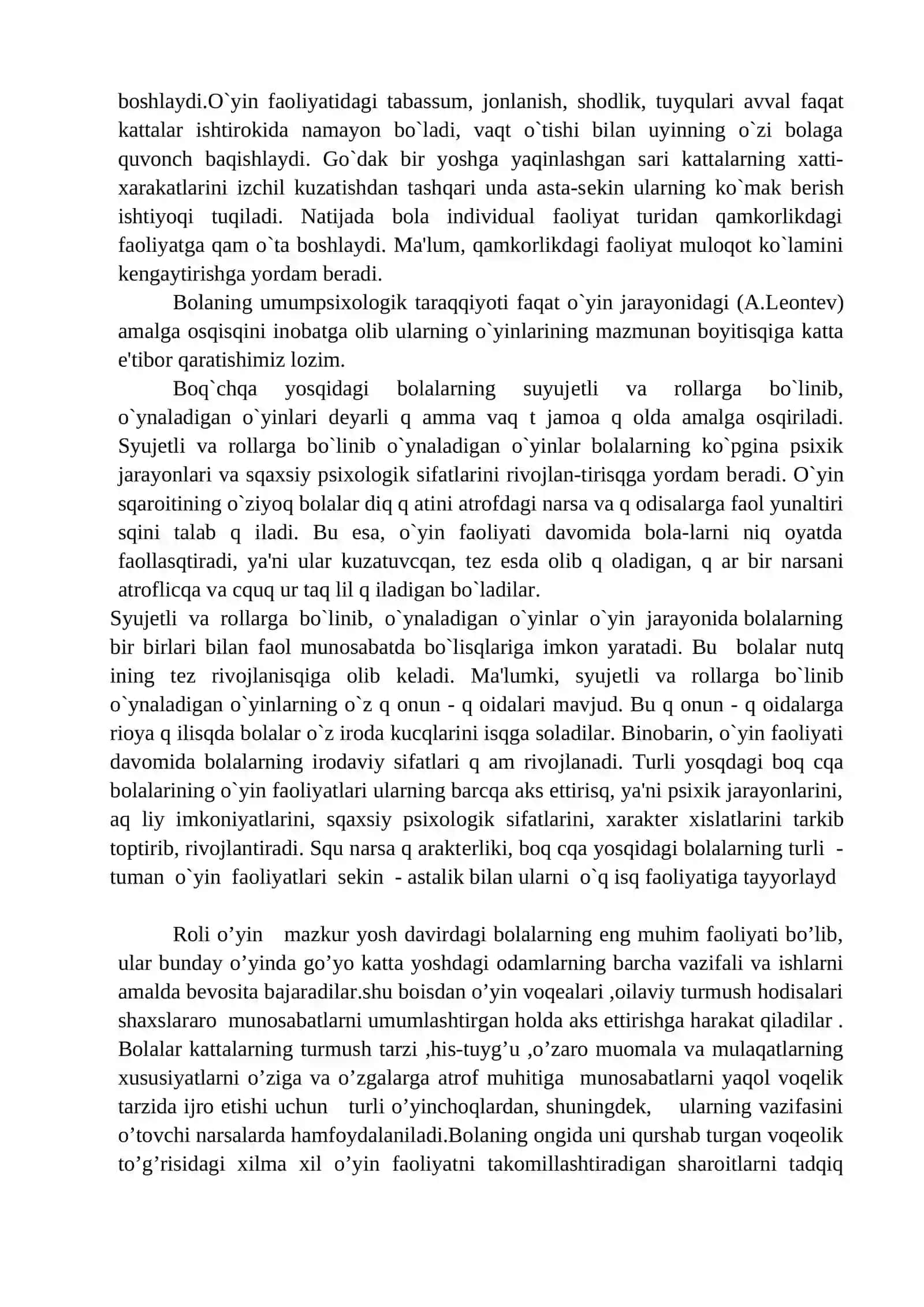 O’YIN MAKTABGACHA TA’LIM YOSHIDAGI BOLALARNING YETAKCHI FAOLIYAT SIFATIDA 3