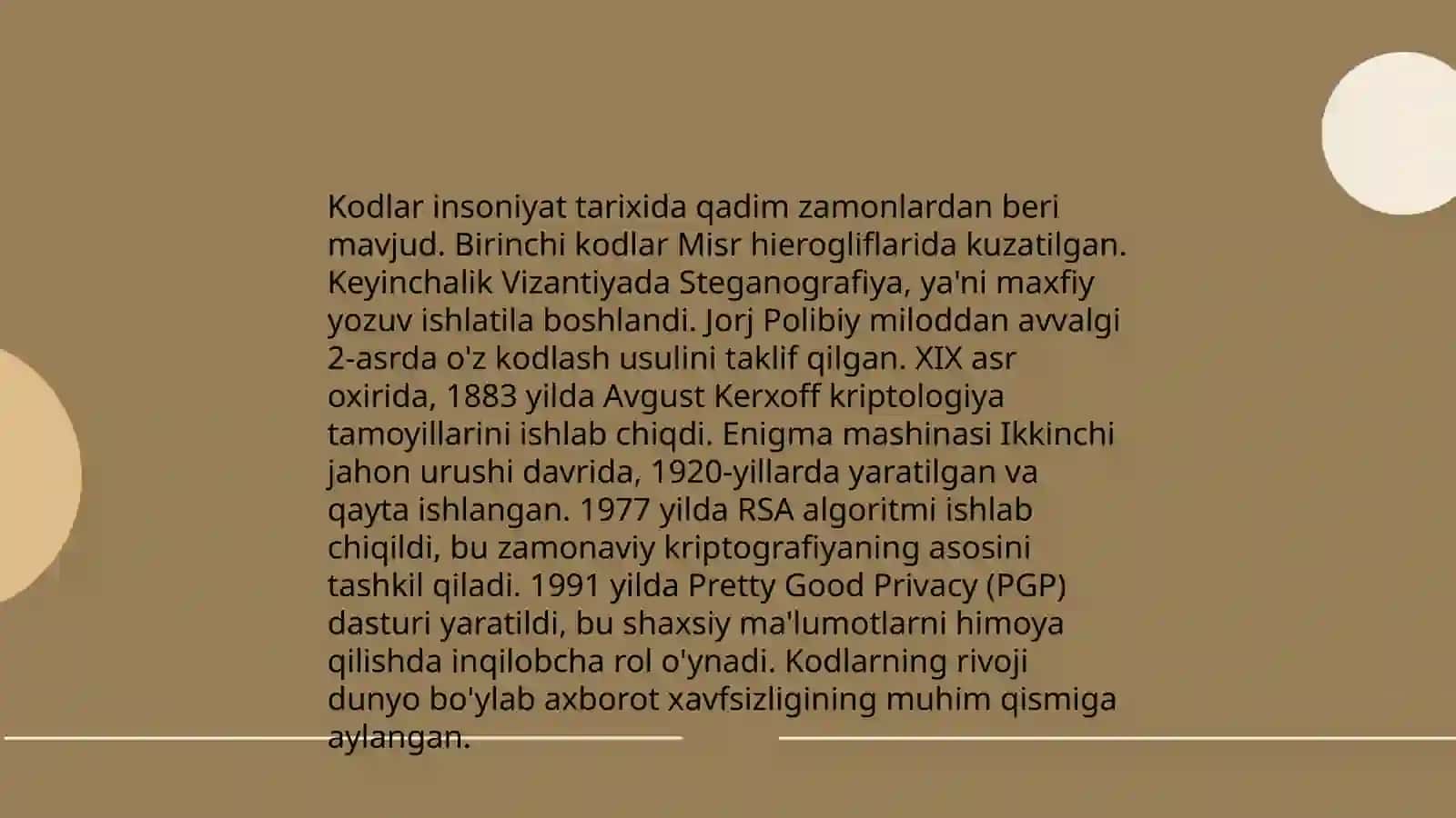 Kodlar haqida 3