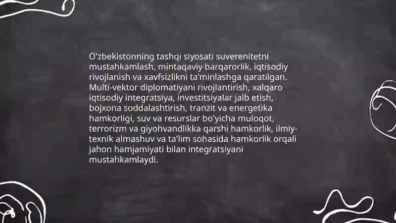 O'zbekistonning tashqi siyosati va jahon hamjamiyati bilan integratsiyasi 3