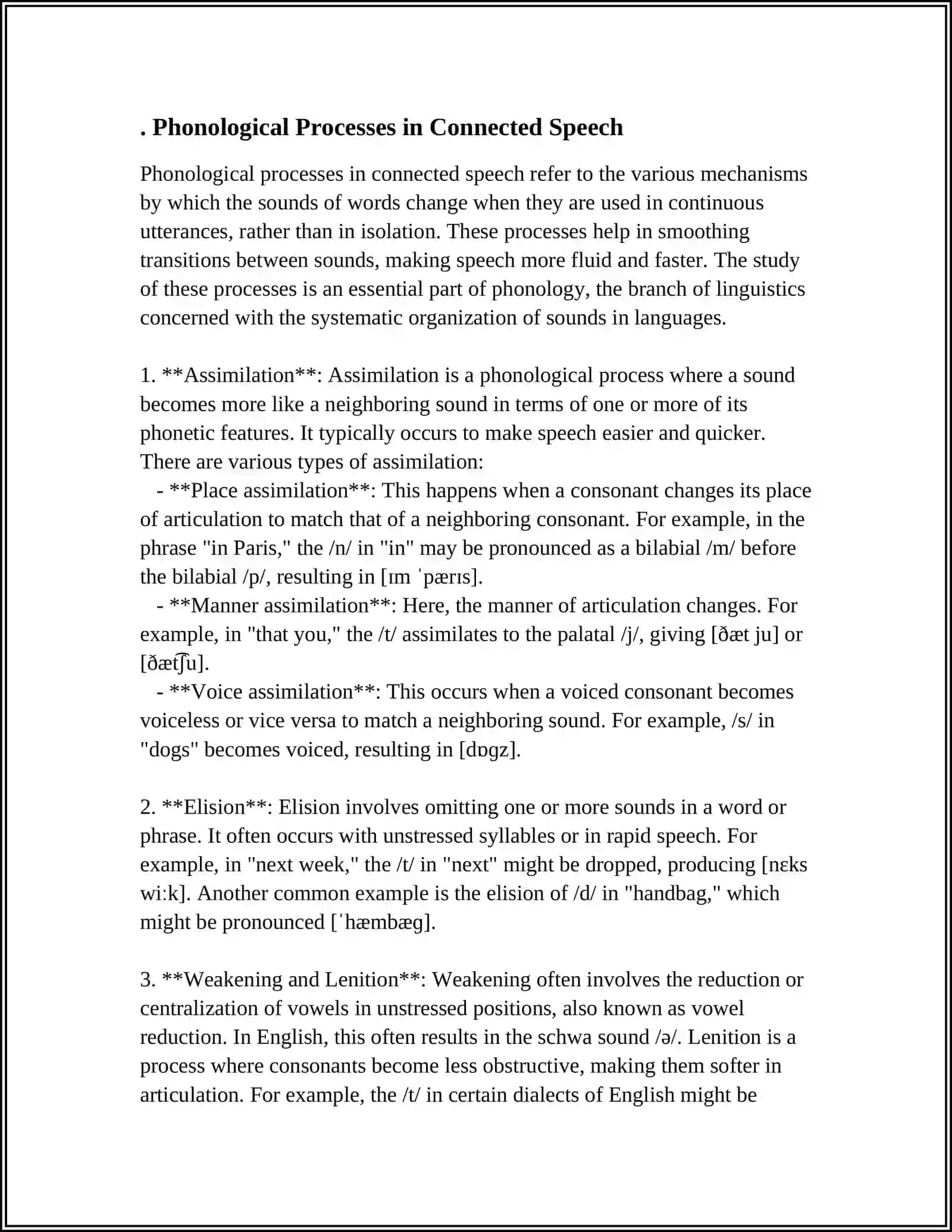 Phonological Processes in Connected Speech 3