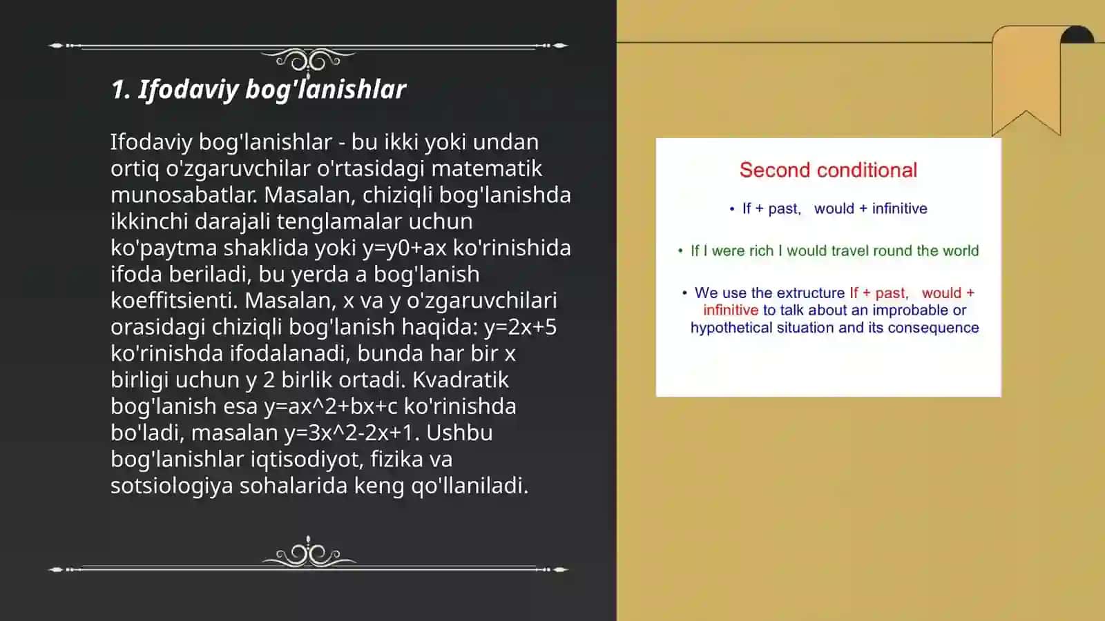 Мавзу: Ifodaviy bog'lanishlar 3