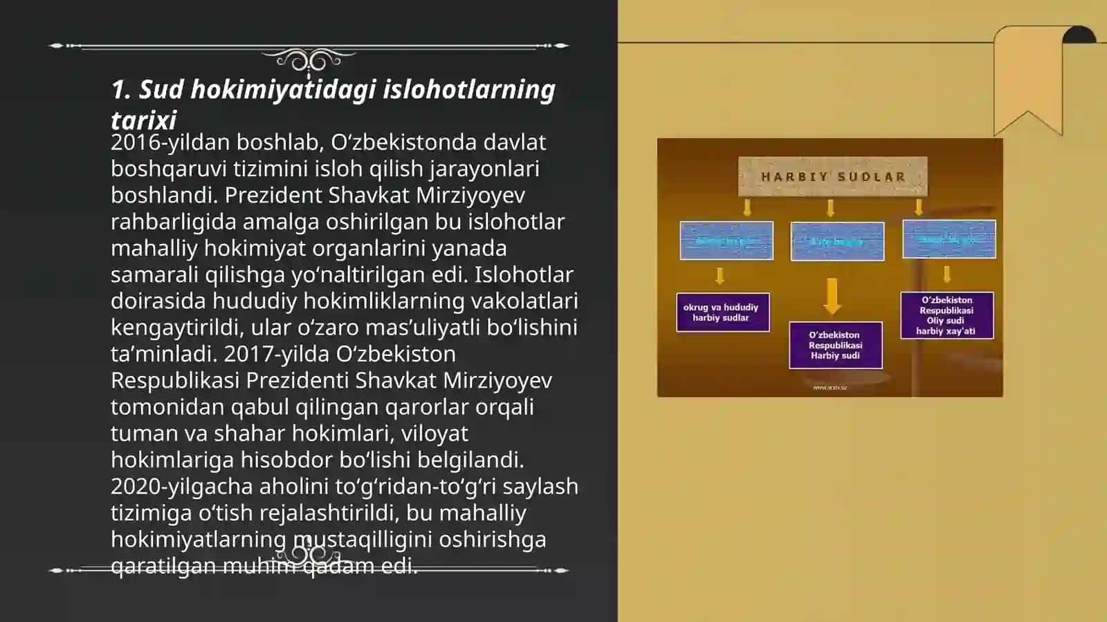 Sud hokimiyati islohatlari. Demokratik saylov tizimini barpo etilishi va uning asosiy tamoyillari 3