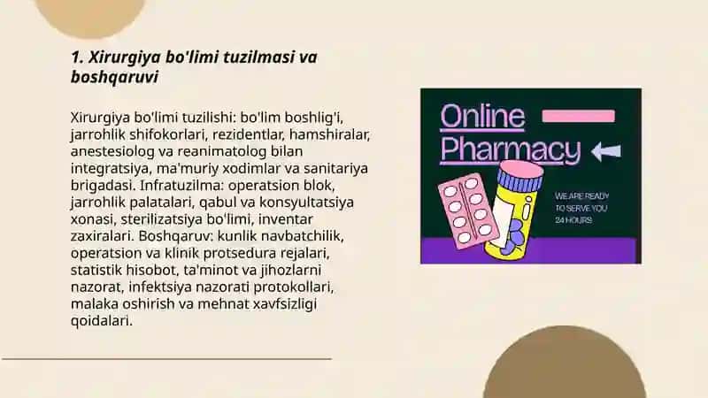 XIRURGIYA BOLIMI TUZILMASI VA UNI ISHINI TASHKIL QILISH 3