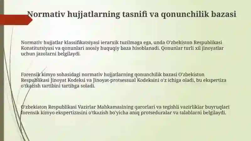 Sud kimyosi ekispertiza amaliyotida foydalaniladigan meyyoriy hujjatlar 3