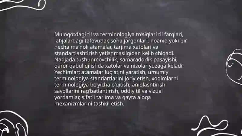 Muloqota muamolarni tahlil qilish va ularni yechish 3