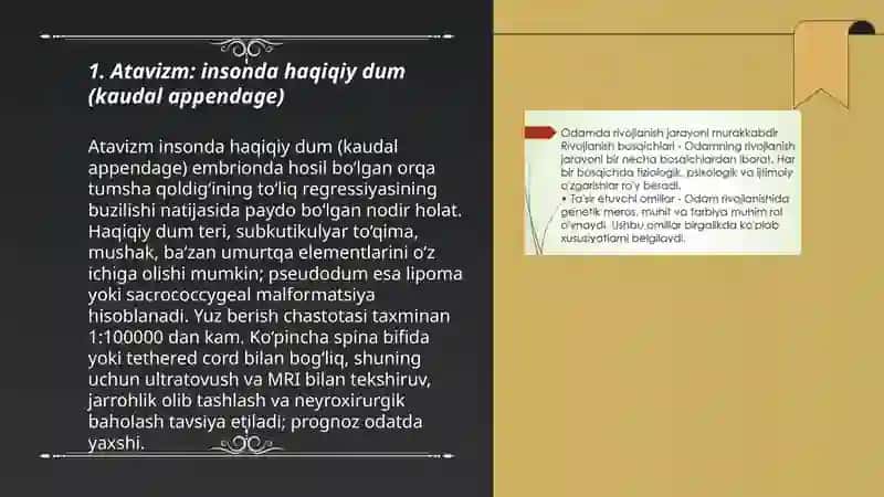 Odamda rivojlanishning filogenetik nuqsonlari 3