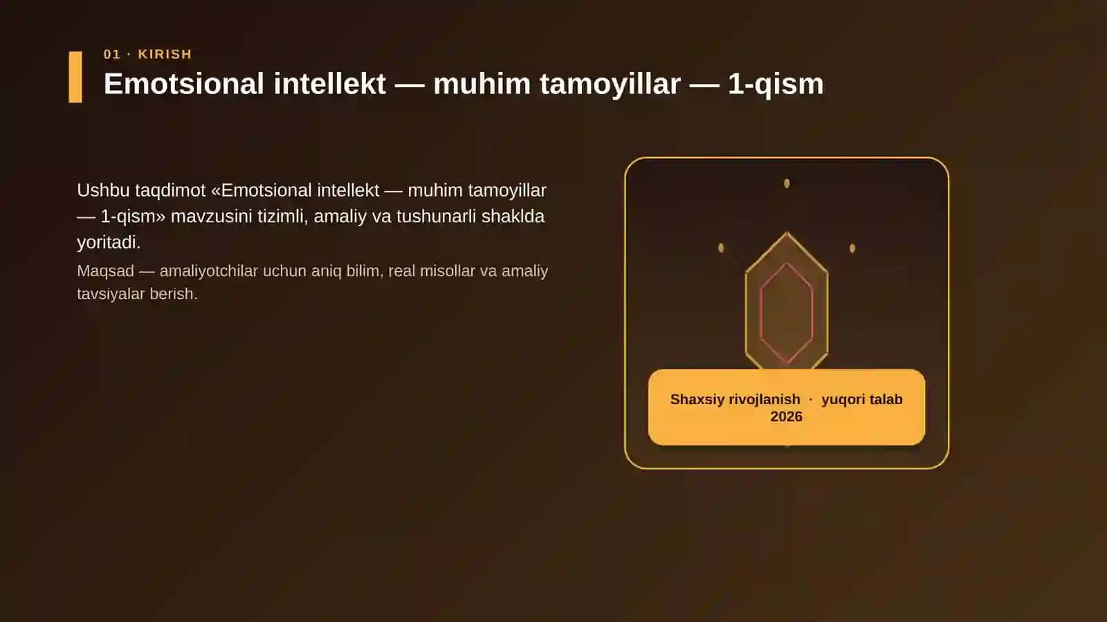 Emotsional intellekt — muhim tamoyillar — 1-qism 3