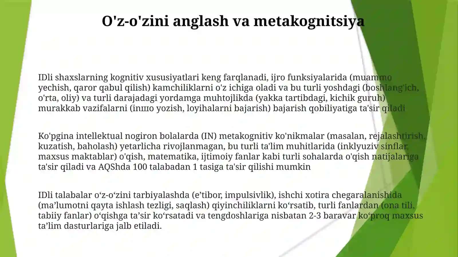 Aqlizaifoʻquvchilardiqqativaidrokningoʻzigaxosxususiyatlari 3