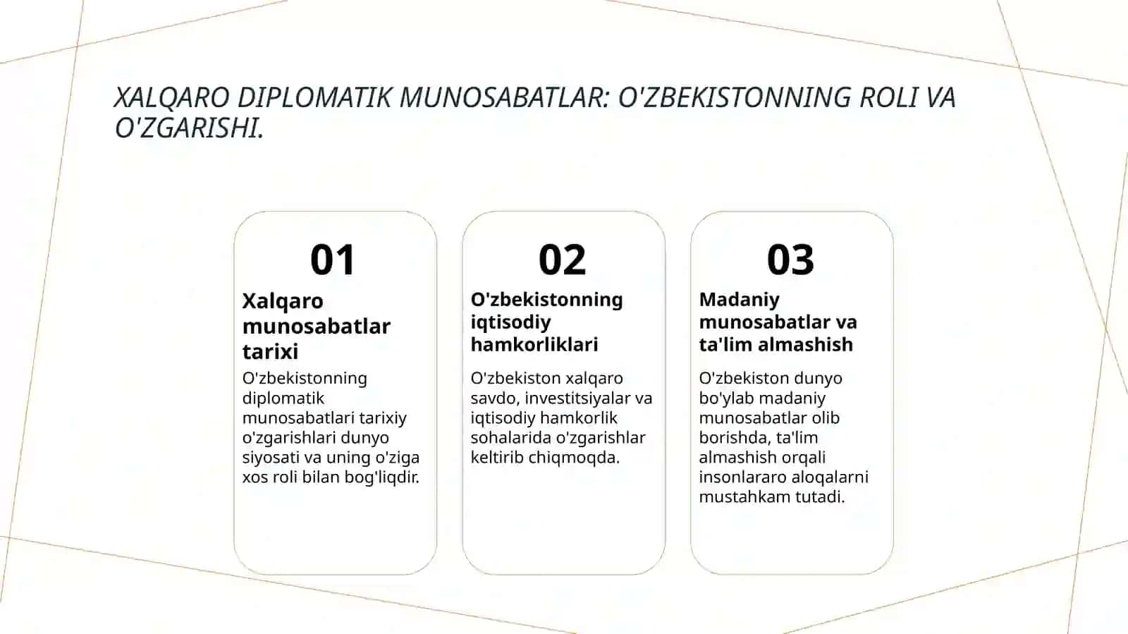 O`zbekistan va jahon hamjamiyati 3