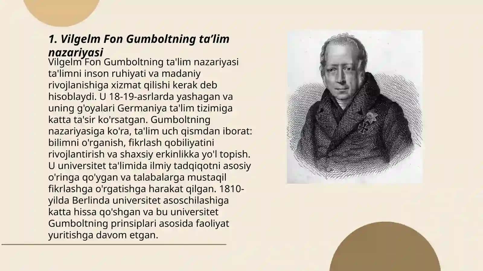 Vilgelm Fon Gumboltning ta’lim nazariyasi 3