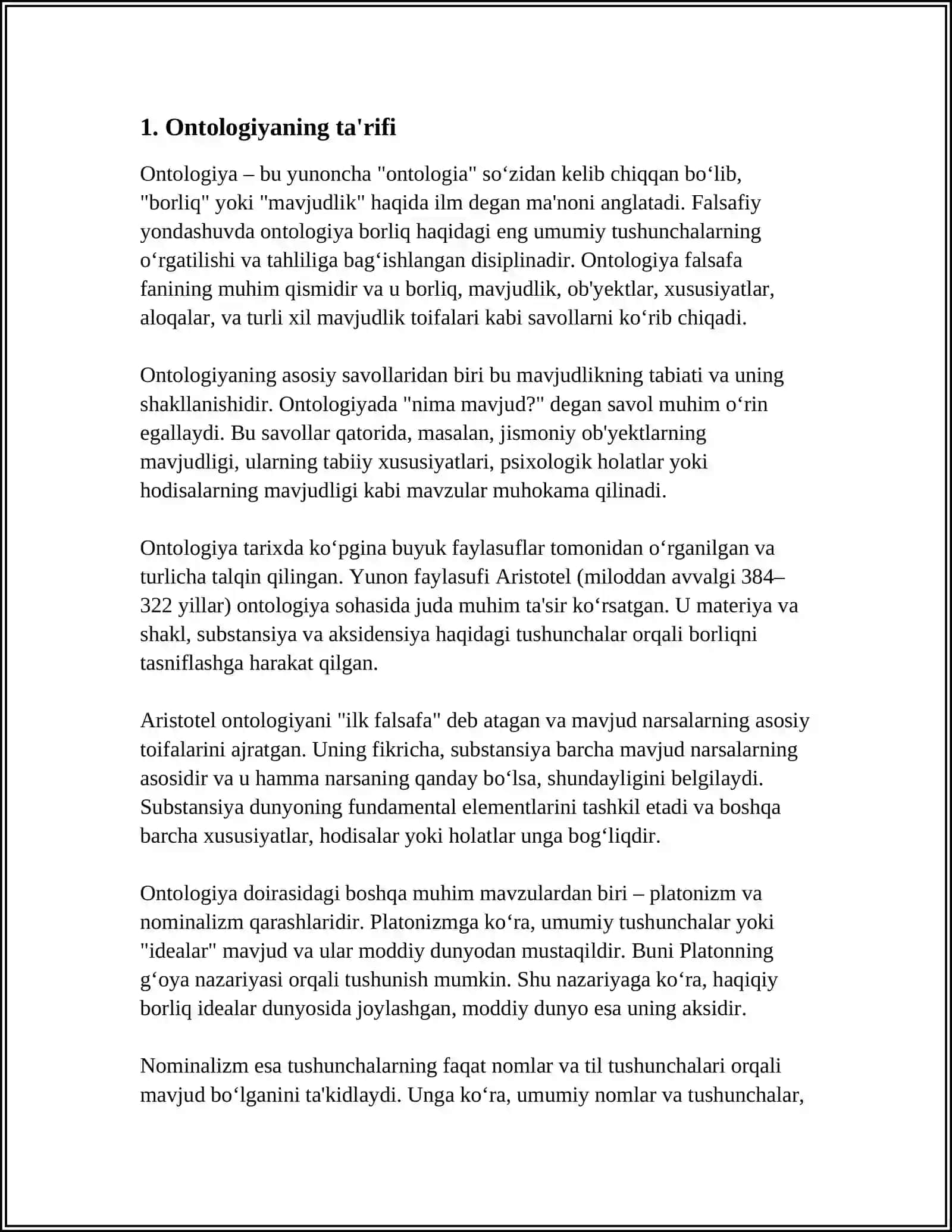 ONTOLOGIYAShNING ASOSIY TUSHUNCHALARI VA MASALALARI 3