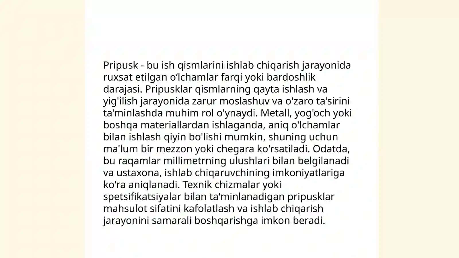 Qirqib ishlov berishda pripusk va uning turlari 3