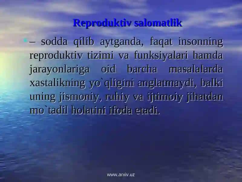 Reproduktiv salomatlik va repraduktiv huquq 3