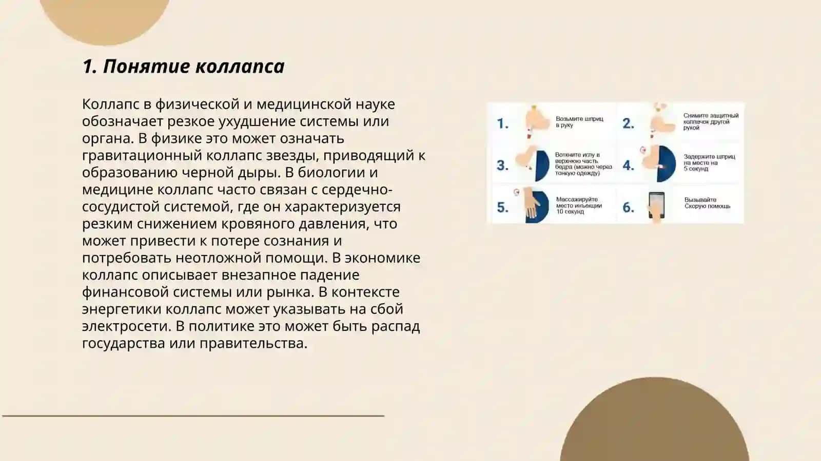 Коллапс и симптомы коллапса 3