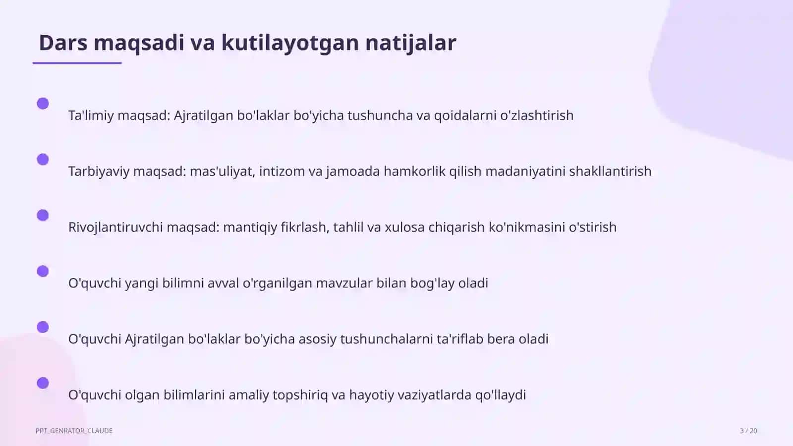Ajratilgan bo'laklar (8-sinf) 3