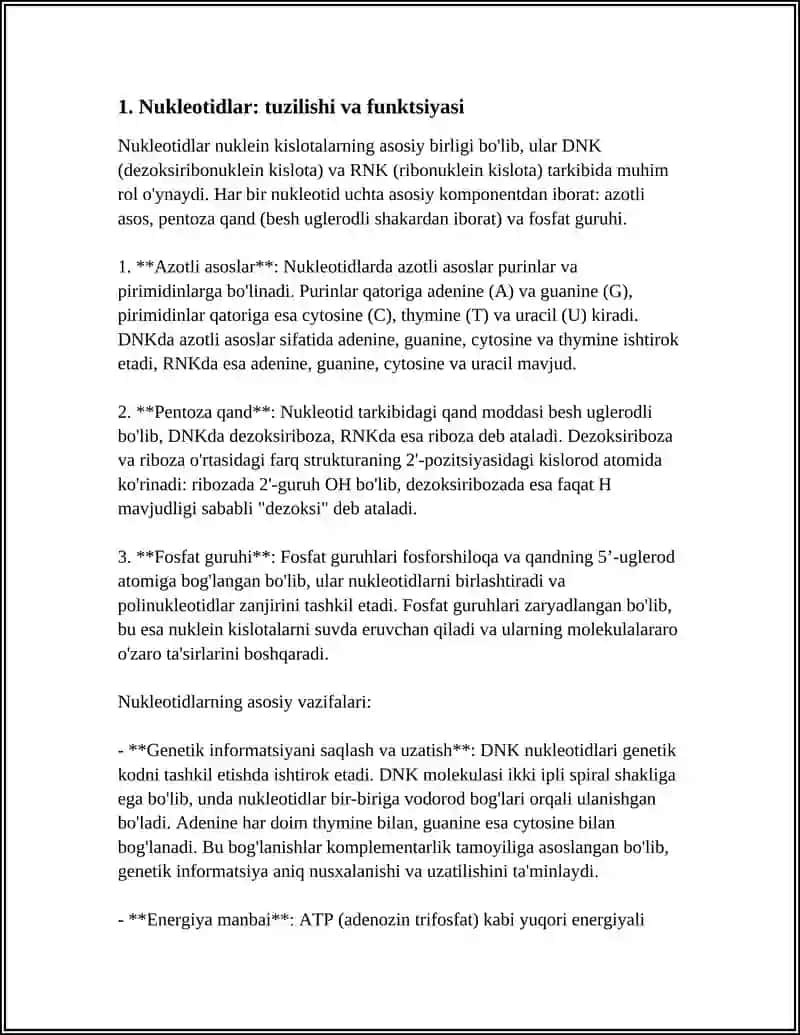 NUKLEIN KISLOTALAR 3