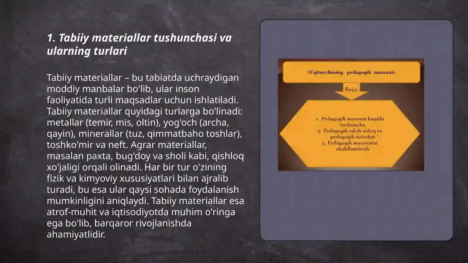 Tabiiy materiallar bilan ishlash darslarini tashkil etish metodikasi 3