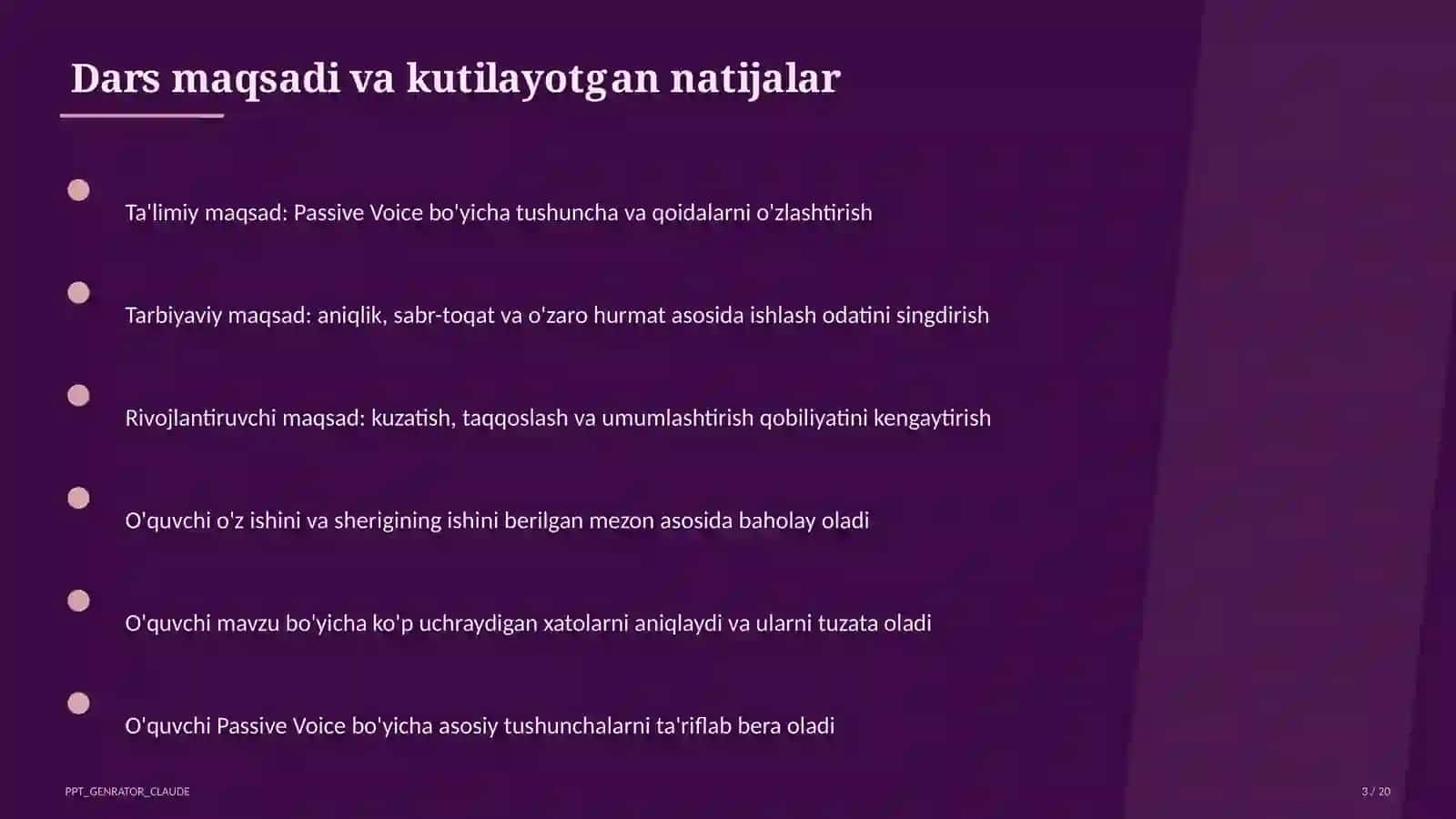 Passive Voice (9-sinf) 3