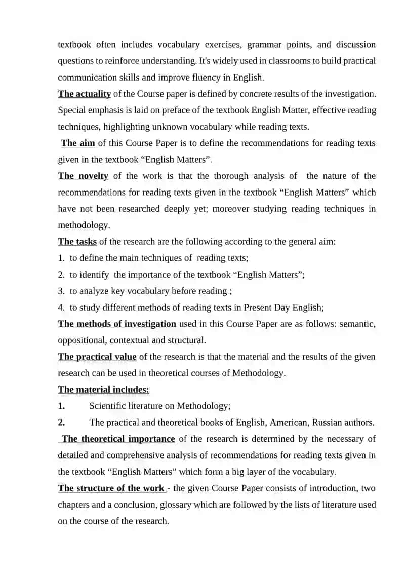 Developing reading skills based on the textbook “English Matters” 3