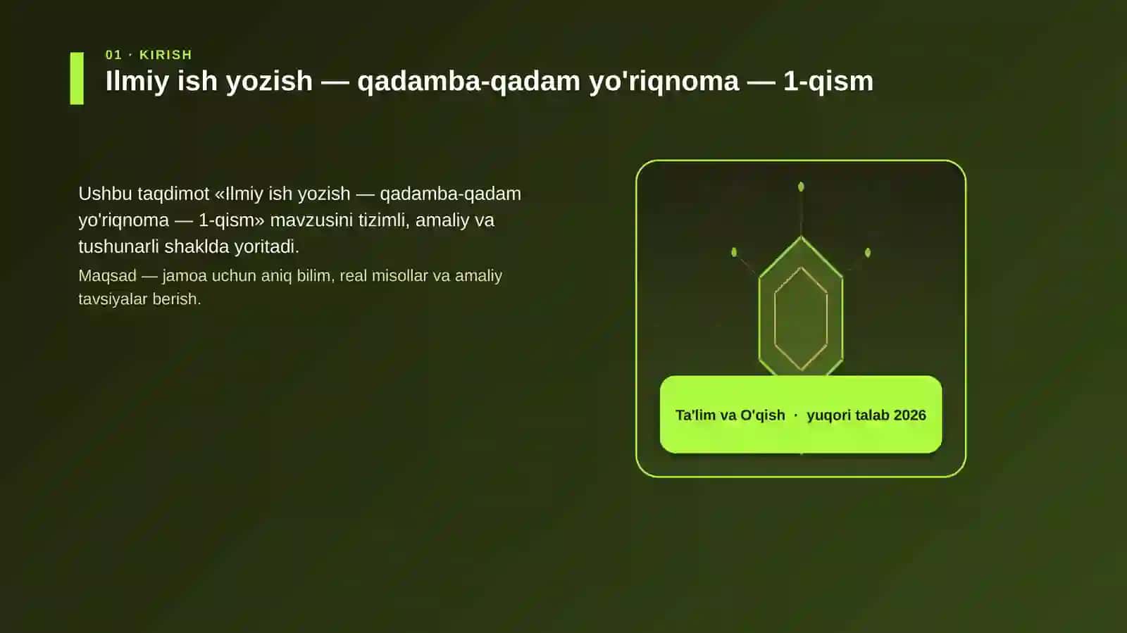 Ilmiy ish yozish — qadamba-qadam yo'riqnoma — 1-qism 3