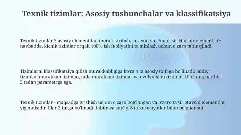 Texnik tizimlar 3