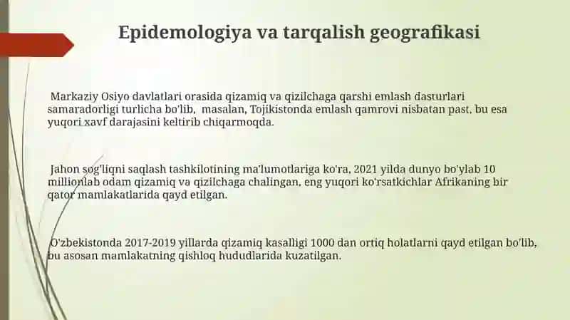 Qizamiq va qizilcha qo'zg'atuvchilari 3