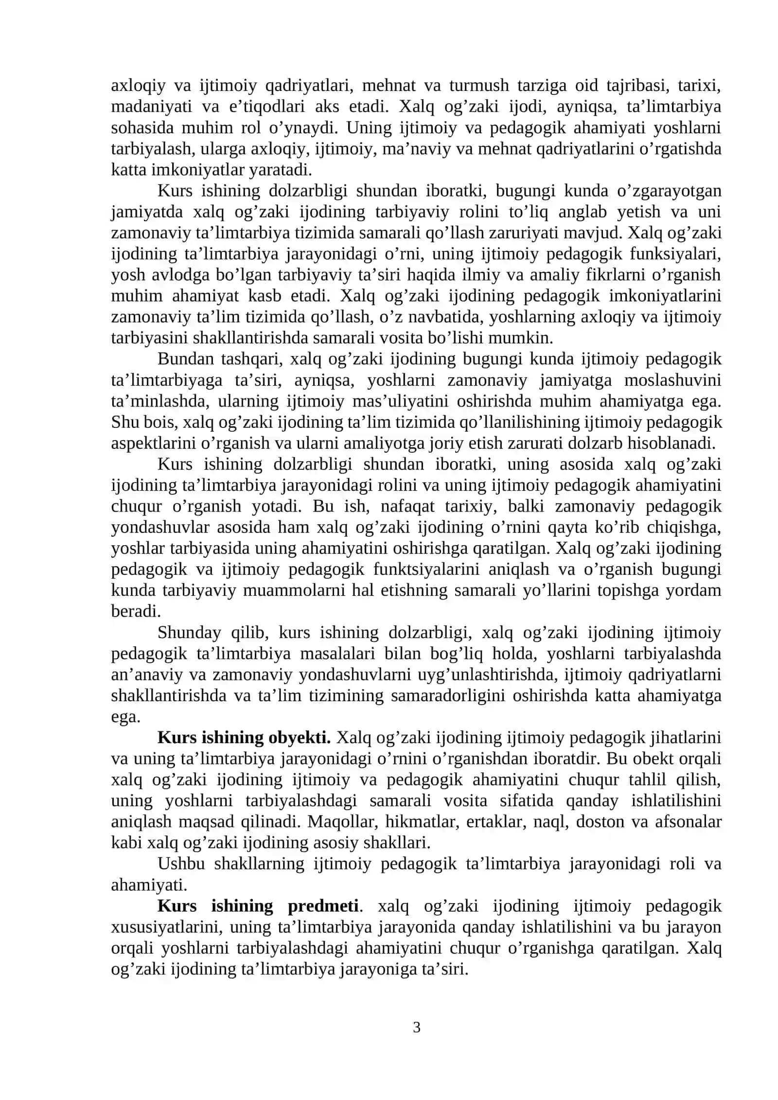 Tarbiyaviy ishlar metodikasida xalq og’zaki ijodi namunalaridan foydalanish 3